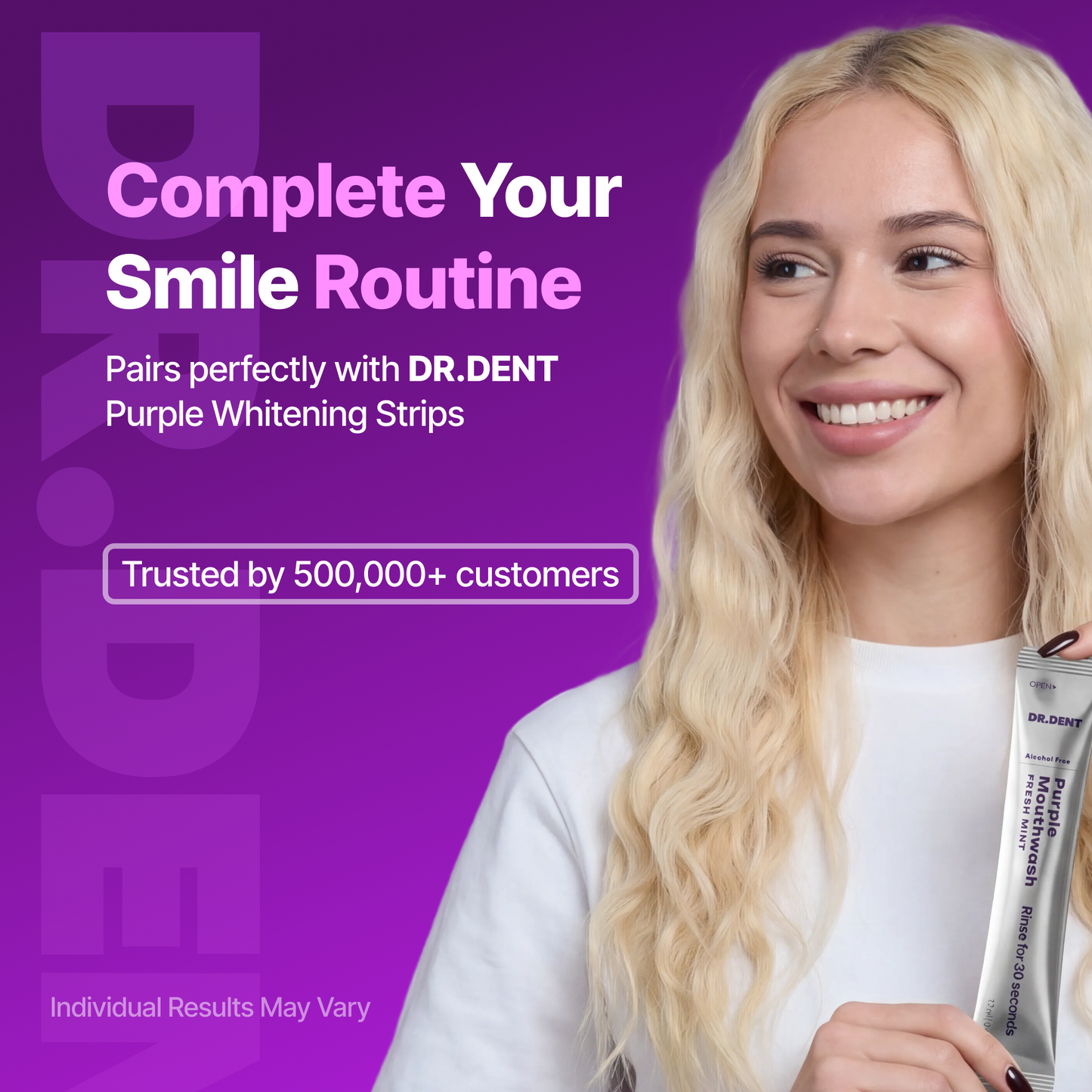 DR.DENT Purple Color Correcting Mouthwash