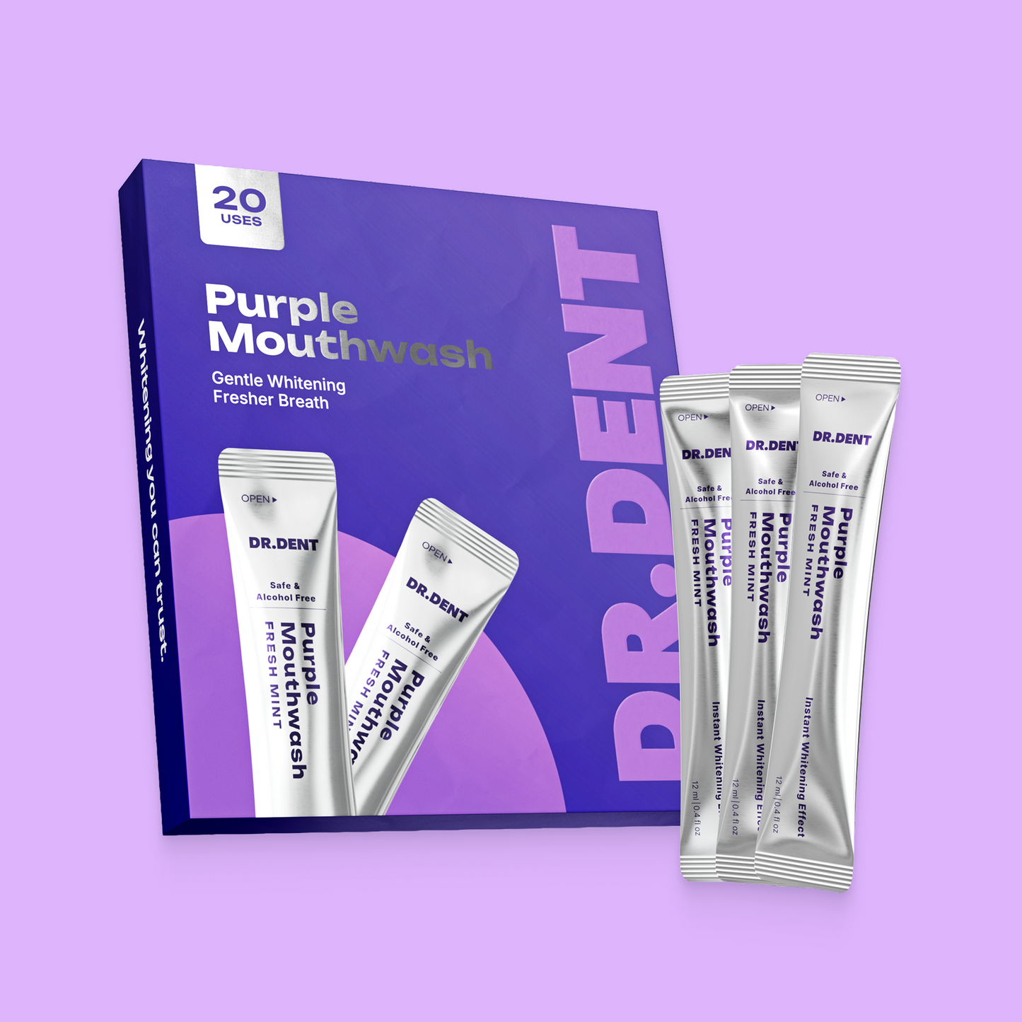 DR.DENT Purple Color Correcting Mouthwash